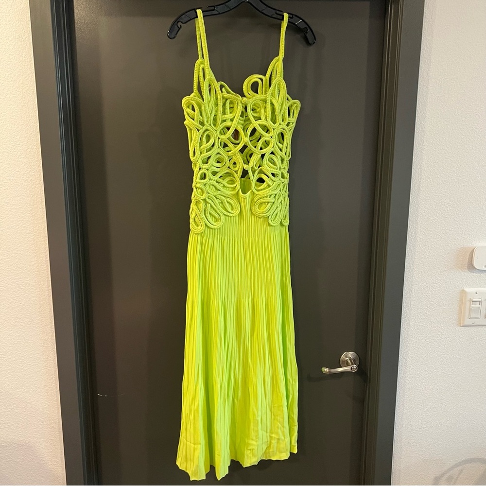 Cult Gaia Nalda Knit Midi Dress in Mantis Size Medium NEW! New with tags! - Picture 10 of 13